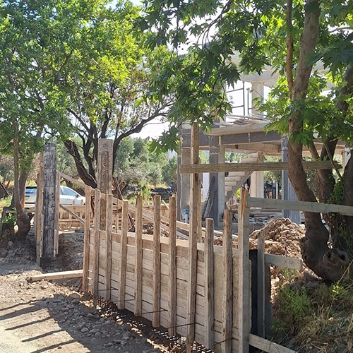 Villa MIPA Samos muur om het huis